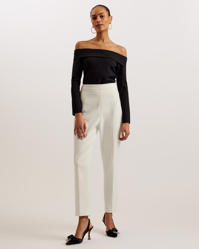 Hauts Ted Baker Off The Shoulder Long Sleeve Noir Femme | WBL-22180906